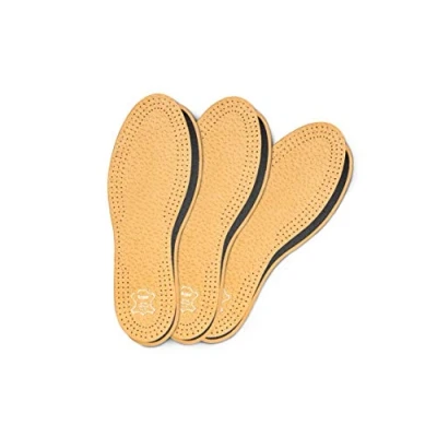 Imagen de Paquete de 3 Pares Plantillas para Zapatos Pecari Carbon Kaps, Cuero Oveja con Curtido Vegetal Carbón Activado, Elegantes y Cómodas (Mujer 8 UK/41 EUR)