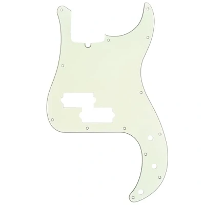Imagen de Musiclily Pro 13 Agujeros Estilo Moderno P Bass Pickguard Golpeador para Bajo Precision de Fabricación Americana 4 Cuerdas,3 capas Marfil