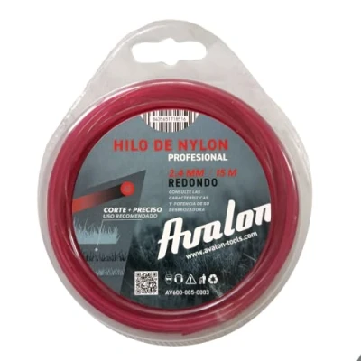 Imagen de Avalon Hilo Redondo de Nylon Universal para Desbrozadora y Cortacésped (2,4 mm x 15 m)