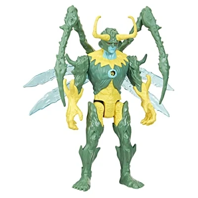 Imagen de Marvel Mech Strike Monster Hunters Figura de Loki F4804 Hasbro, Verde y Dorado