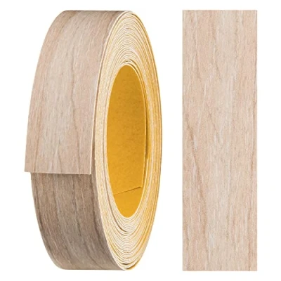 Imagen de haggiy Cinta para bordes de melamina autoadhesiva 18 mm x 5 m I muebles Sujeción segura sin planchar Chapa estantes/paneles Ruester Libert claro
