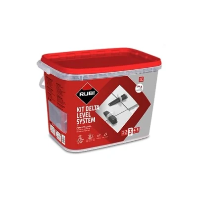 Imagen de RUBI 3957 Kit Delta Level System 1,5 mm (3 12mm) El Set Incluye: 1 Tenaza, 100 Bridas y Cuñas de Nivelación Reutilizables Sistema para Facilitar Colocación Cerámicas Gran Formato