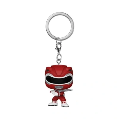 Imagen de Funko Pop! Keychain: Mighty Morphin Power Rangers 30th Red Ranger TV Minifigura de Vinilo Coleccionable Llavero Original Relleno Calcetines Idea Regalo Fans