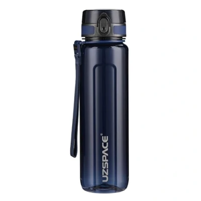 Imagen de UZSPACE Botella de Agua Deportiva 500ml 750ml 1000m,Botella Tritan Ecológica y sin BPA. Reutilizable con Tapa a Prueba Fugas para Correr, Gimnasio, Yoga, al Aire Libre Acampar