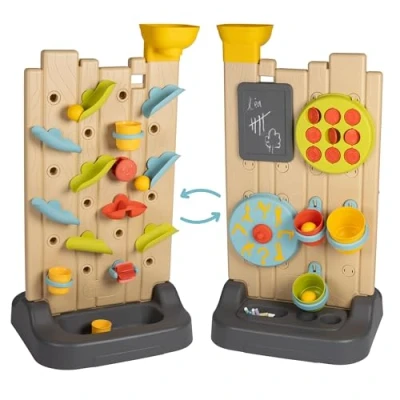 Imagen de Smoby Muro de Actividades Doble Cara Diversión 6 en 1 Circuito Bolas y Agua, Tres Raya, Pizarra, Juego Lanzar Pelotas más, 29 Accesorios, A Partir 2 Años (7600840300)