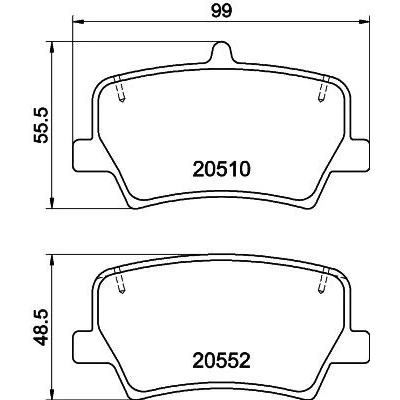 Imagen de HELLA 8DB 355 039 391 Juego de pastillas freno no preparado para indicador desgaste con tornillos pinza accesorios VOLVO: XC40