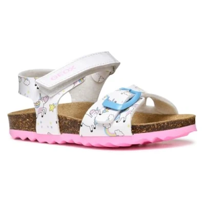 Imagen de Geox B Sandal CHALKI Girl, Sandalia Bebé Niñas, White, 24 EU