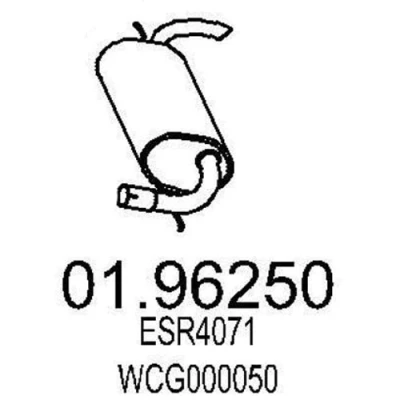Imagen de MTS 01.96250 Silenciador trasero 950 LAND ROVER: Freelander I SUV Cabrio, norauto, oscaro, mister auto