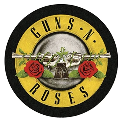 Imagen de Pyramid International Guns N&#039; Roses Alfombrilla para tocadiscos mezclar, rascar DJ y escuchar el hogar (diseño de logotipo)