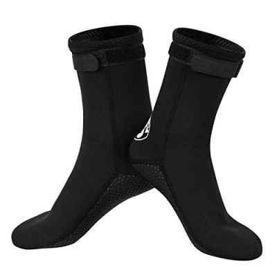 Imagen de QKURT Calcetines de Neopreno, Neopreno 3 mm para Buceo, Snorkel y Deportes acuáticos, Antideslizantes Hombres Mujeres