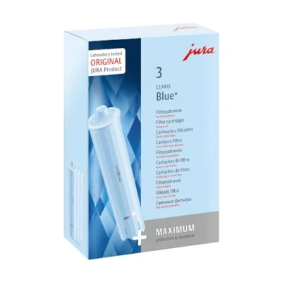 Imagen de JURA Original Claris Blue+ Cartucho de filtro con el plus higiene Certificación TÜV Pack 3 24231