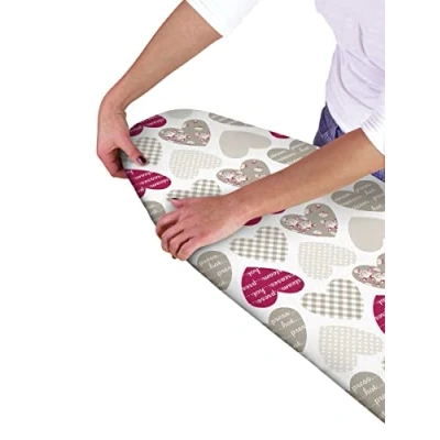 Imagen de Country Club Multi Fit elástica para tabla de planchar, diseño corazones