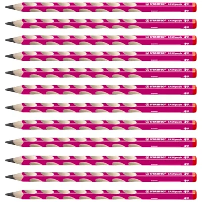 Imagen de Stabilo Easygraph portaminas ergonómico 2B rosa para diestros Paquete de 12