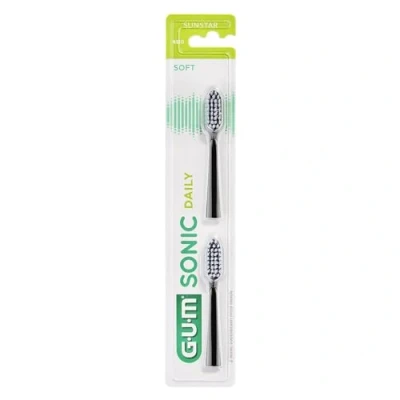 Imagen de GUM Sonic Daily 4110 Cabezales de cepillo blandos, color negro