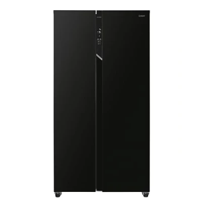 Imagen de Candy CHSBSO 6174B, Frigorífico Side by Side, Ancho 90cm, Capacidad 518L, Inverter, Total No Frost, Cajones Verduleros, Control Externo Digital, Iluminación LED, Patas Ajustables, Ruedas, 39DB, Negro