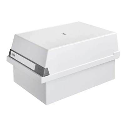 Imagen de HAN 955 11 Caja para tarjetas de índice (capacidad aprox. 1300 tarjetas, tamaño A5, 235 x 190 360 mm), color gris