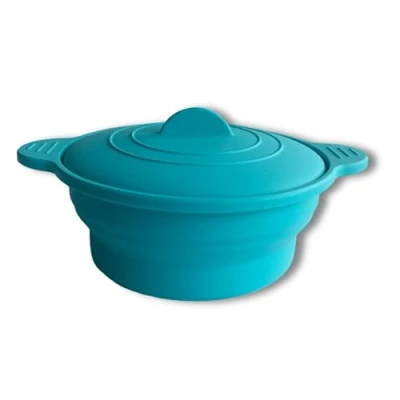 Imagen de ELECTROHOGAR Estuche de Vapor 1200ml Vaporera Plegable para Cocinar al Papillote Silicona Horno y Microondas Fácil Guardar Transportar