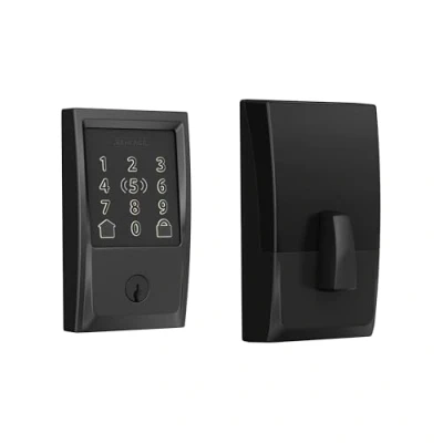 Imagen de SCHLAGE BE499WB CEN 622 Encode Plus Cerradura inteligente con WiFi, color negro mate