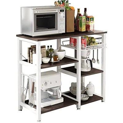 Imagen de soges Estante de cocina horno microondas, Multi función Utensilios Estantes almacenamiento Negro W5S Sch SF