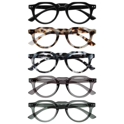 Imagen de OPULIZE RIO Gafas de Lectura con Filtro Luz Azul x5 Montura Parte Superior Plana Negro, Marrón, Azul, Verde, Gris Hombres/Mujeres BBBBB53 12367 +3.00