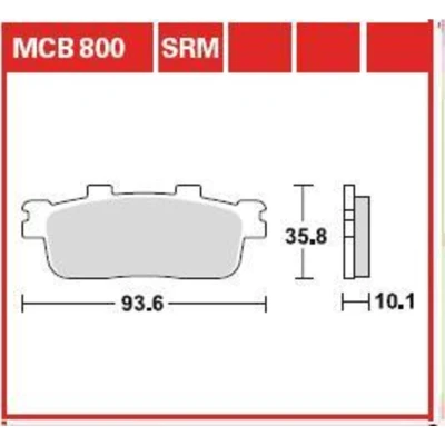 Imagen de TRW Sinter Maxi Scooter MCB800SRM Juego de pastillas freno
