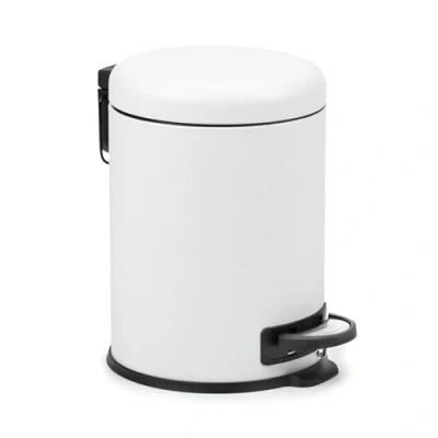 Imagen de Tatay Papelera Baño con Pedal de Acero Inoxidable, 5L Capacidad, Interior Extraíble, Cierre Caída Amortiguada, Libre BPA, Color Negro, Medidas 29 x 22 27 cm