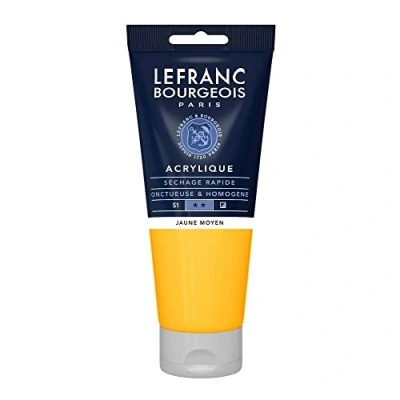Imagen de Lefranc Bourgeois Acrílico Fine, Amarillo de Cadmio Medio, 200 ml