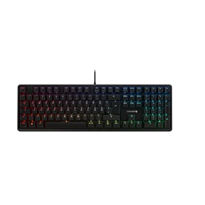 Imagen de CHERRY G80 3000N RGB, teclado mecánico Gaming con iluminación distribución de alemán (QWERTZ), cable, switches MX SILENT RED originales, negro