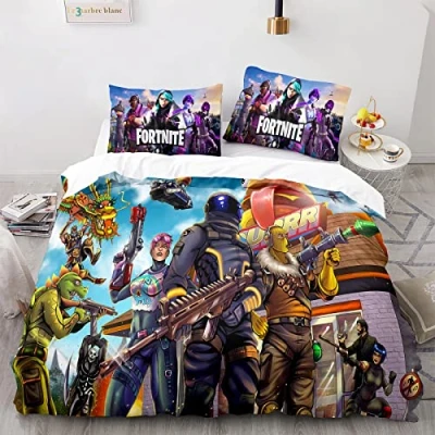 Imagen de AcaimE 155 X 220 Cm Fundas Nórdicas Viene con 2 De Almohada 40X75Cm. Funda Nordica Cama 105 Gaming Gamer Game Player Poliéster Antiarrugas Sin Hierro