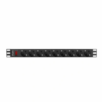 Imagen de LANBERG REGLETA Rack PDU 19 1U 16A 9 SCHUKO 3M Negro