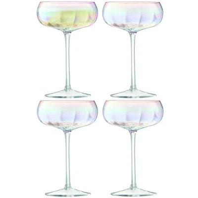 Imagen de Lsa Copa de Champán, Suacer, Nácar, 300ml, Paquete 4, Cristal, 300 ml, 4 unidades,