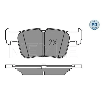 Imagen de MEYLE 025 221 4519 Juego de pastillas freno Eje delantero preparado para indicador desgaste LAND ROVER: Range Rover Evoque, Velar