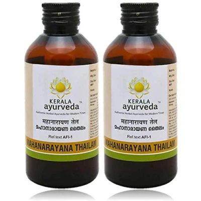 Imagen de Glamorous Hub Kerala Ayurveda Mahanarayana Thailam 200 ml (paquete de 2) (el paquete puede variar)