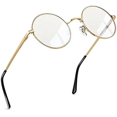 Imagen de Joopin Gafas Luz Azul Mujer y Hombre para Ordenador Lentes Antireflejantes con Filtro de sin Graduación Montura Metal Bloqueo