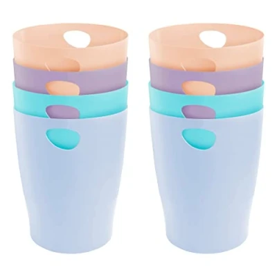 Imagen de Exacompta Ref. 45396D Juego de 8 papeleras con asas ECOBIN Gran capacidad 15 litros Dimensiones 26,3 x 33,5 cm Colores surtidos