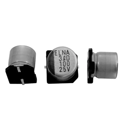 Imagen de Condensador Elko 20x radial 100µF 25V electrolítico SMD hasta 105C 100uF de Elna