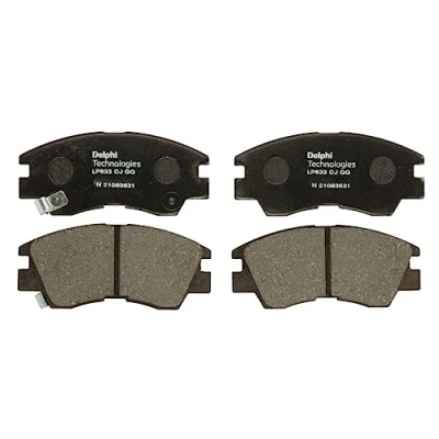 Imagen de DELPHI LP633 Juego de pastillas freno con avisador acústico desgaste sin chapa antichirridos accesorios MITSUBISHI: PAJERO 2