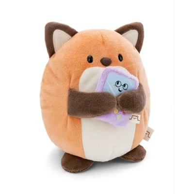 Imagen de NICI MYMOCHI Peluche zorro Geeks 27cm con videojuego beige Juguete hecho de suave tejido peludo para abrazar y jugar, niños adultos, gran idea regalo 61157