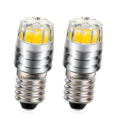 Imagen de Ruiandsion Bombillas LED de repuesto para linternas y cabeza, 2 W COB 3 V, 6 12 E10, Blanca/2700K Amarilla/4300 Blanca cálida, unidades, Blanco cálido., V