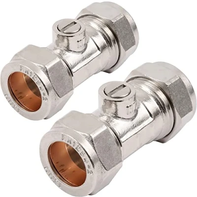 Imagen de 2 válvulas de aislamiento 15 mm aprobadas por WRAS