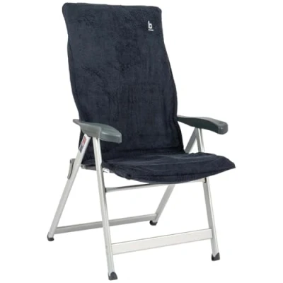Imagen de Bo Camp Toalla para Silla M Universal Tejido de Rizo Acolchado Antracita