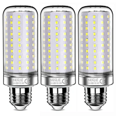 Imagen de SAUGLAE Bombillas LED de 26W, Incandescentes Equivalente 200W, Blanco Frío 6000K, 3000 lm, Tornillo Edison E27, 3 Piezas