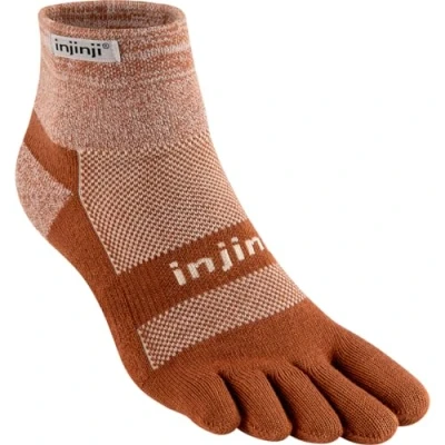 Imagen de injinji Trail Midweight Mini Crew Calcetines cortos para hombre, Corteza de árbol, Large