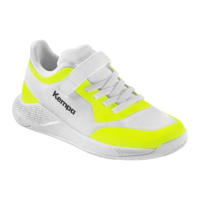 Imagen de Kempa Kourtfly Kids, Calzado Deportivo, Blanco/Amarillo Fluo, 32 EU