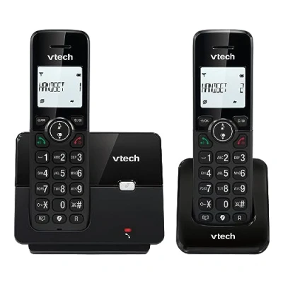 Imagen de VTech CS2001 Teléfono inalámbrico Casa dúo con Manos Libres y Bloqueo de Llamadas, DECT Fijo, identificador Pantalla retroiluminada, Teclas Grandes, 30 libreta direcciones