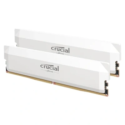 Imagen de Crucial Pro RAM DDR5 64GB (2x32GB) 6000MHz CL40, Memoria Overclocking Gaming, Intel XMP 3.0 / AMD Expo, (PC) 64GB, Blanco CP2K32G60C40U5W