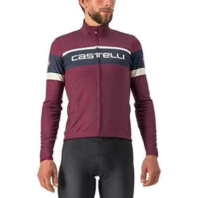 Imagen de CASTELLI 4522522 421 PASSISTA Jersey Men&#039;s Sweatshirt Bordeaux/Savile Blue Chalk XXL