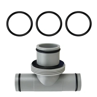 Imagen de JAMSSOW Extensión en T para conector de manguera 38 mm a 32 mm, adaptador piscina Intex Bestway Coleman, (pieza 1,25&quot; 1,5&quot;)