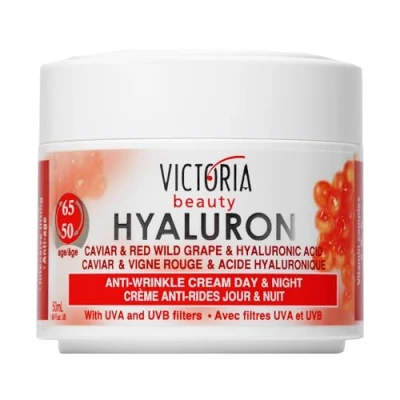 Imagen de Hyaluron, Caviar &amp; Red Grape Anti Wrinkle Lifting Day Night Cream for Ages 50 to 65+ (50ml)