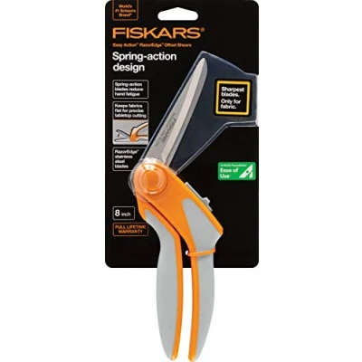 Imagen de Fiskars 190850 RazorEdge Tijeras de Tela fácil acción 8 Pulgadas para Corte Mesa Acero Inoxidable